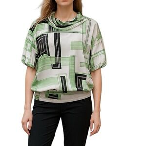 Diesel Geometric Retro Top Green
